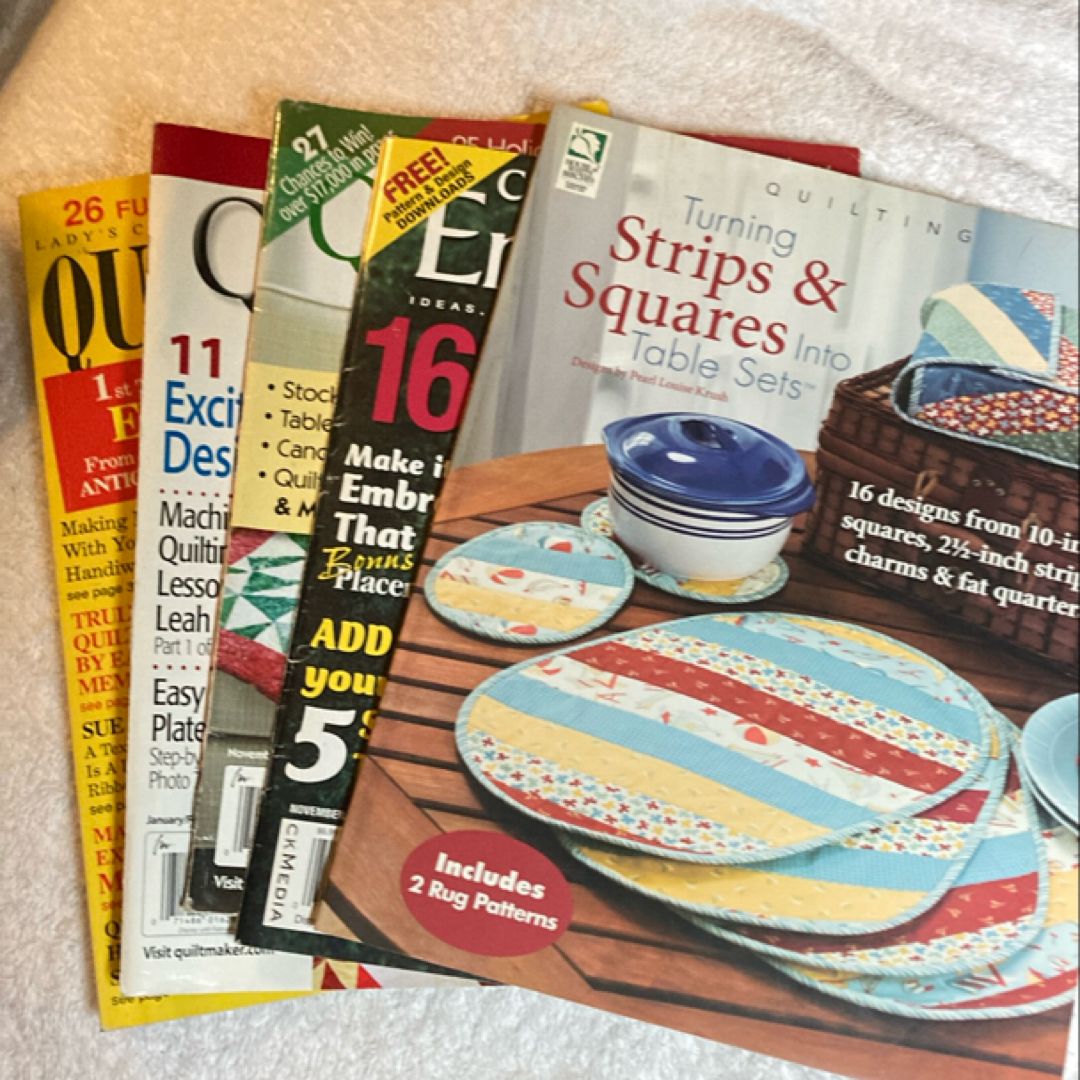 Turning Strips and Squares into Table Sets & quilting magazines 26C