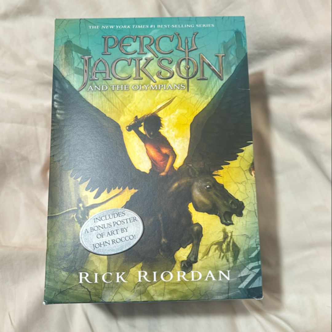 Percy Jackson and the Olympians 5 Book Paperback Boxed Set (new Covers W/poster)