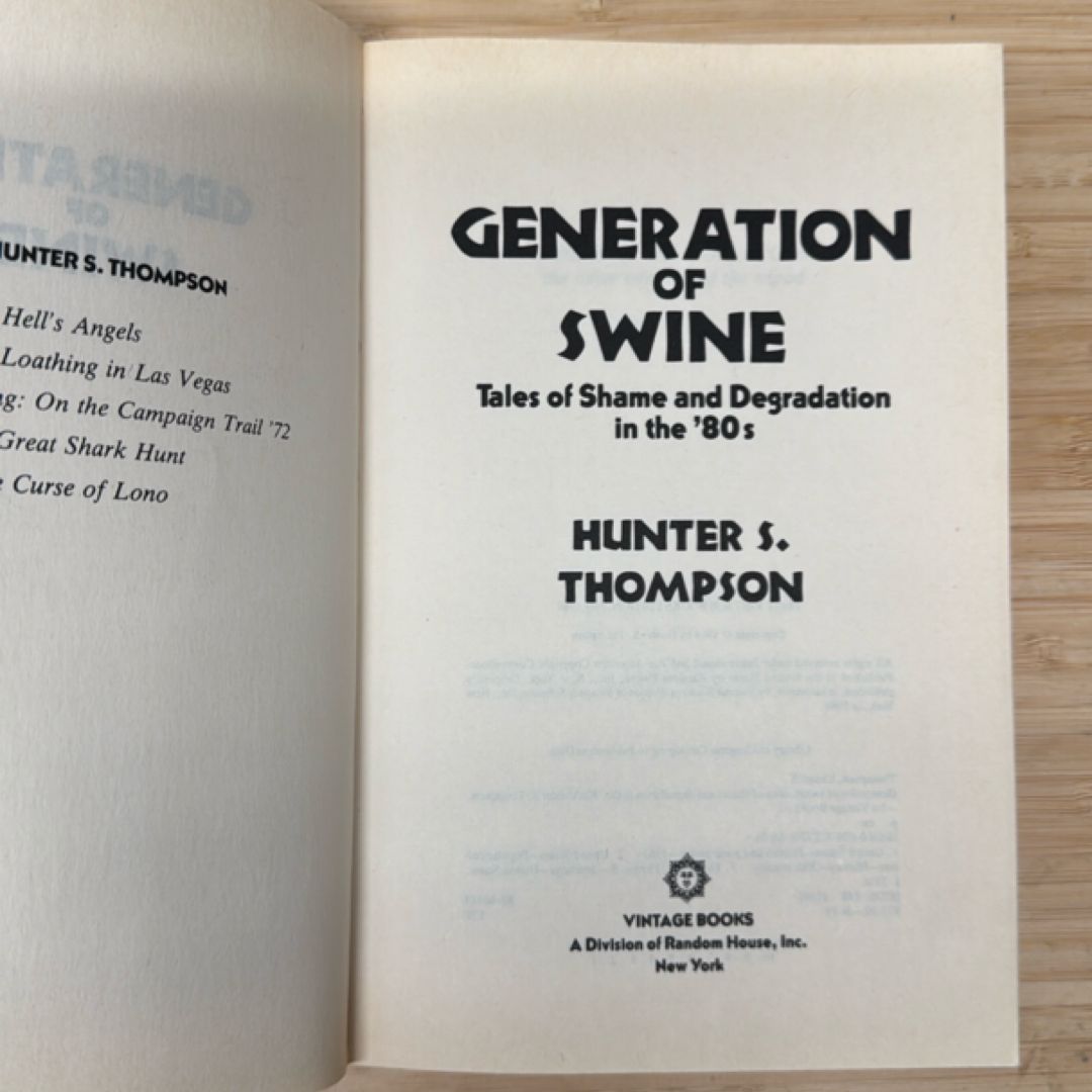 Generation of Swine