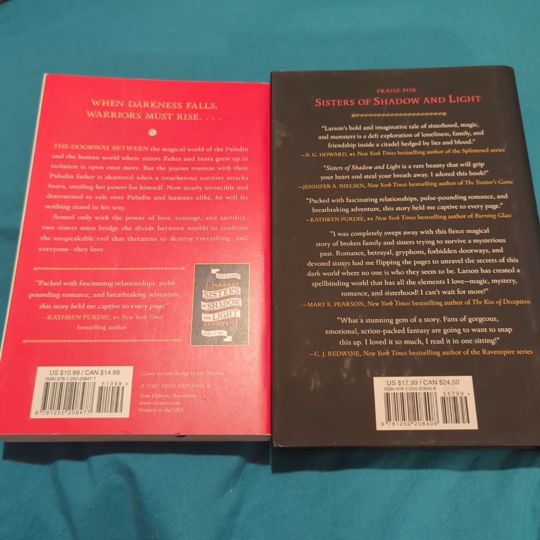 Sisters of Shadow and Light (HC), Warriors of Wing and Flame (T)
