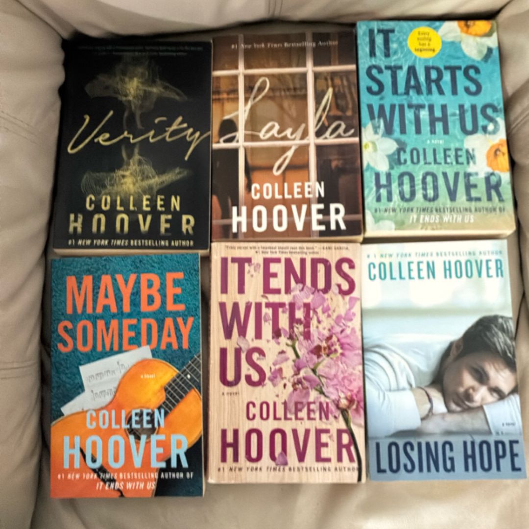 Colleen Hoover bundle: It Starts With Us, It Ends With Us, Losing Hope, Layla, Verity, and Maybe Someday 