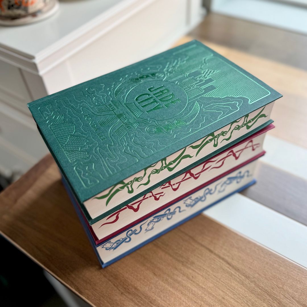 ILLUMICRATE The Green Bone Saga, SIGNED, STENCILED EDGES, Trilogy (Jade City, Jade War, Jade Legacy)