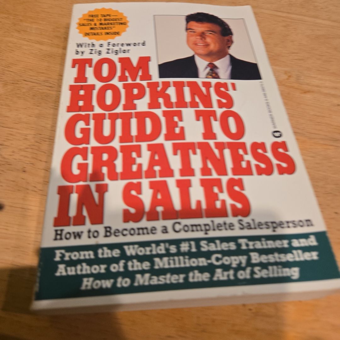 Tom Hopkins Guide to Greatness in Sales