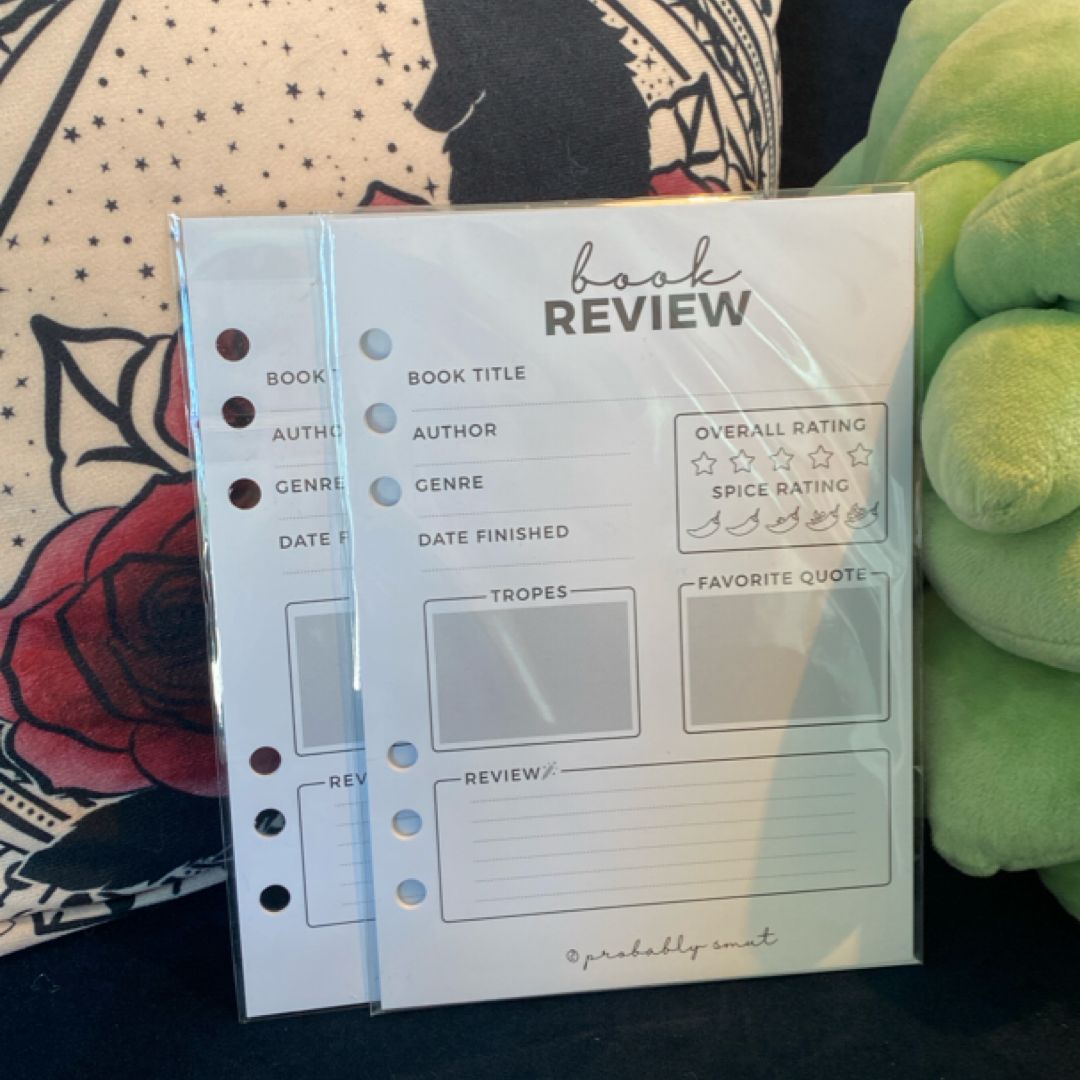 Probably Smut Book Review Journal Pages