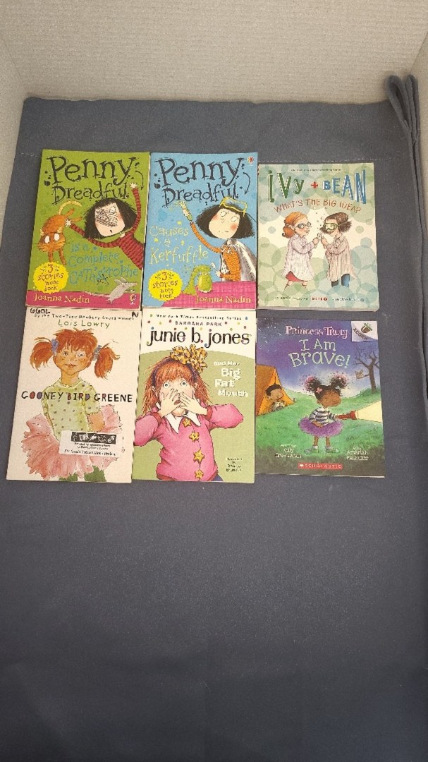 Lot of 5 Junie B. Jones chapter books, illustrated by Denise Brunkus.
