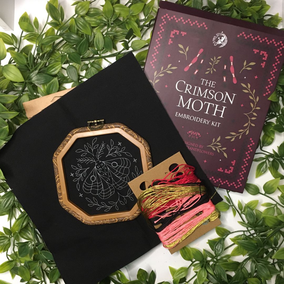 The Crimson Moth Embroidery Kit FairyLoot Exclusive 