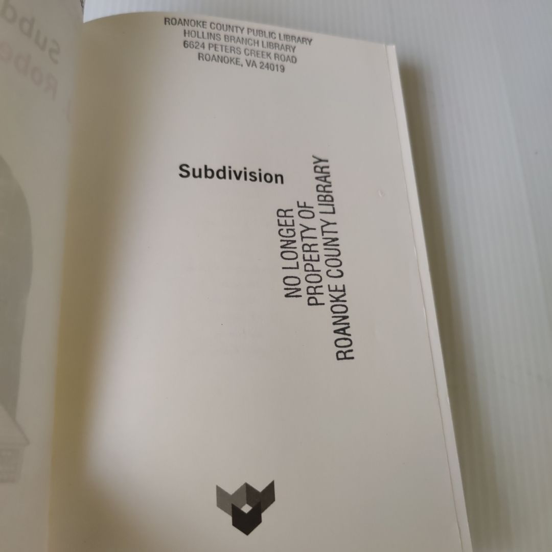 Subdivision by J. Robert Lennon