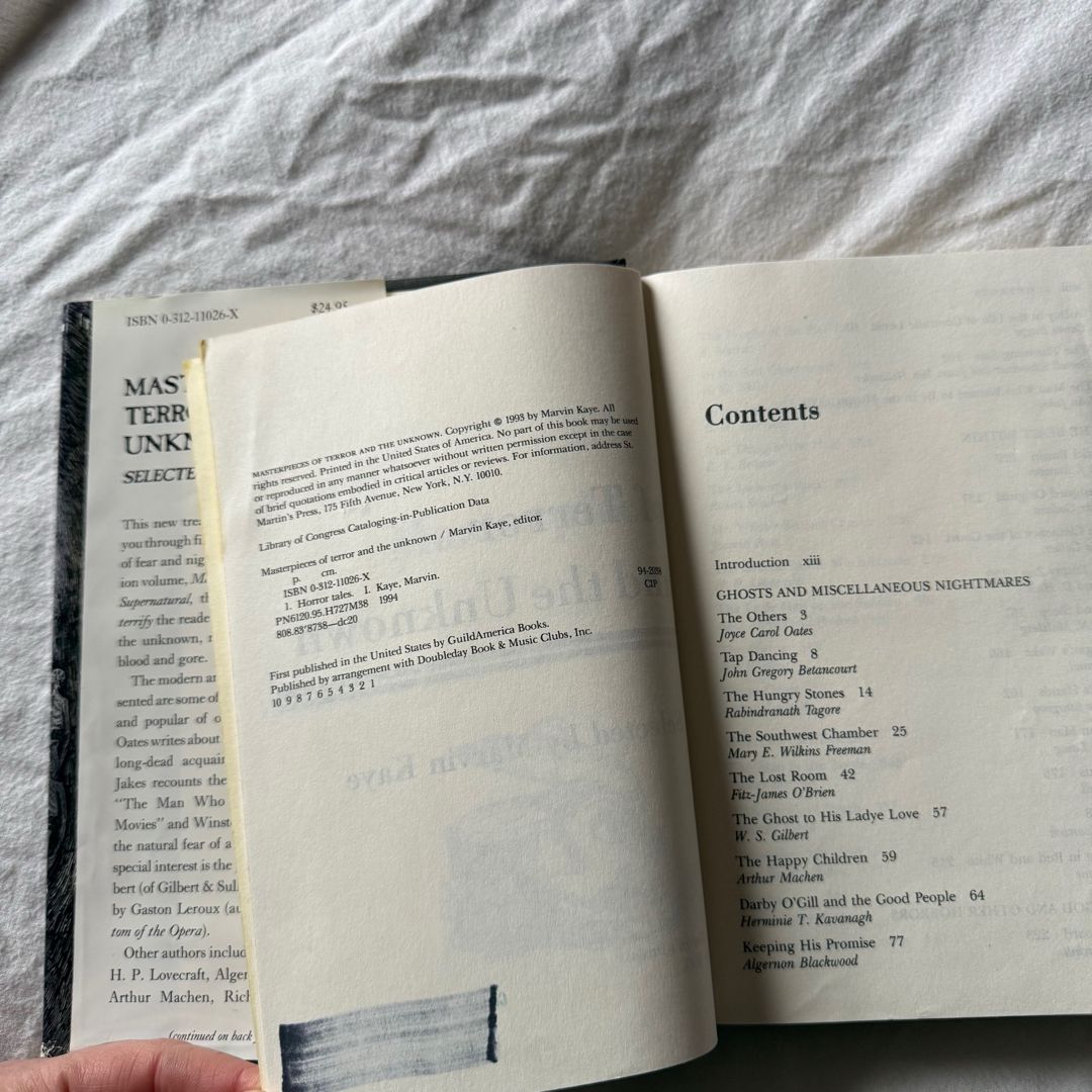 Masterpieces of Terror and the Unknown