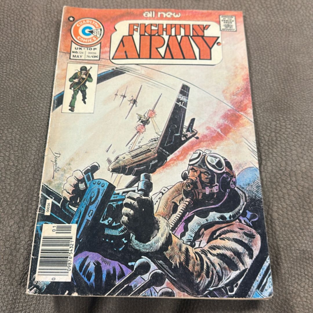  comic book Fightin' Army, issue number 124, published by Charlton Comics in May 1976