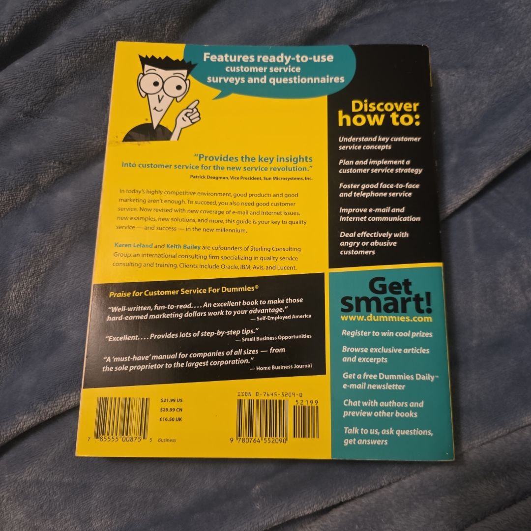 Customer Service for Dummies by Karen Leland, Keith Bailey
