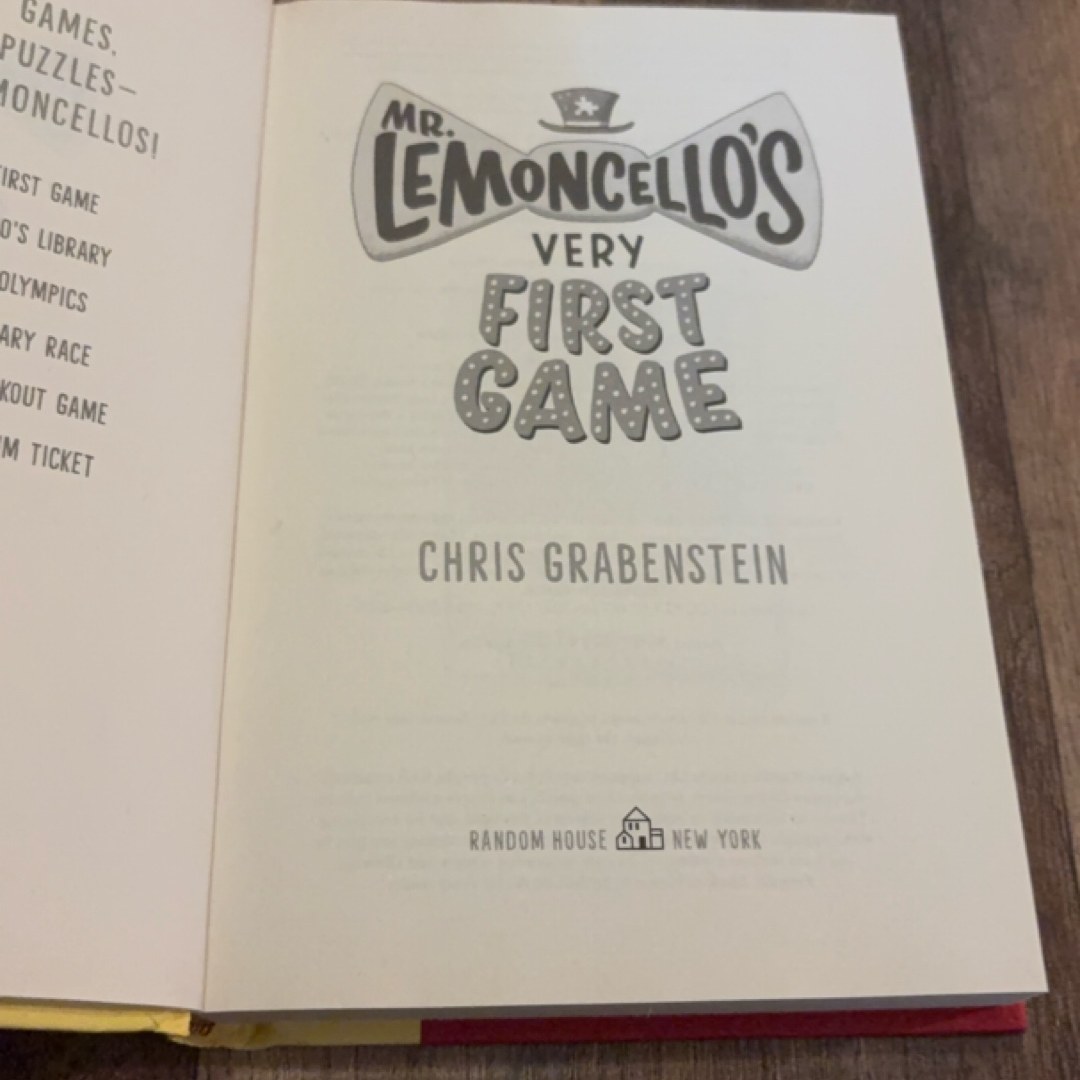 Mr. Lemoncello's Very First Game