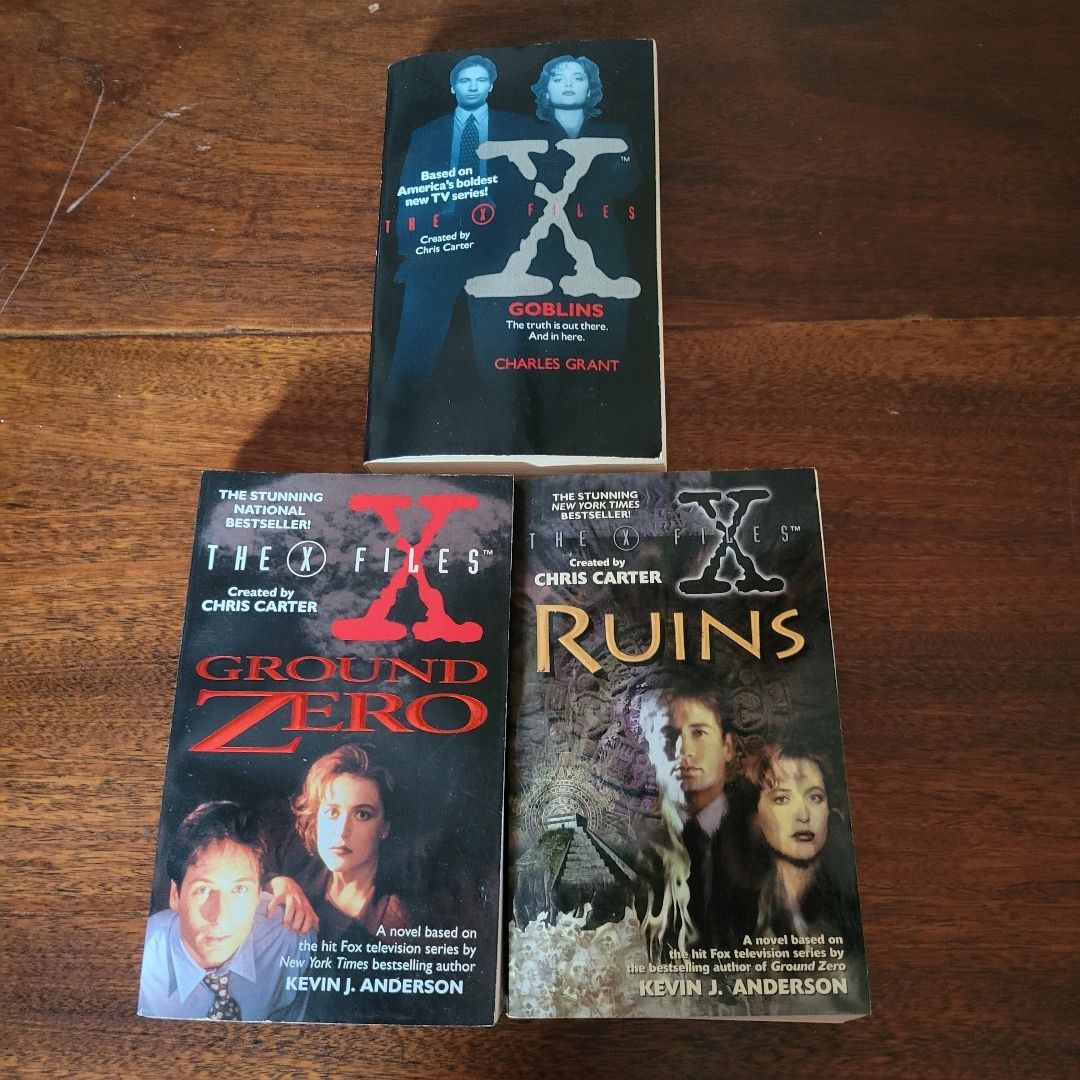 Lot of 3 X-FILES Mass Market Paperback Books Goblins Ground Zero Ruins