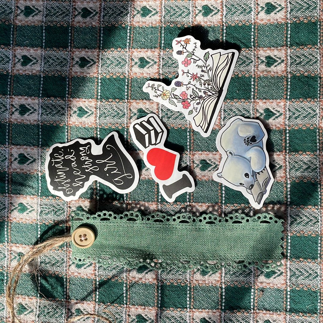 Ribbon Bookmark & Stickers