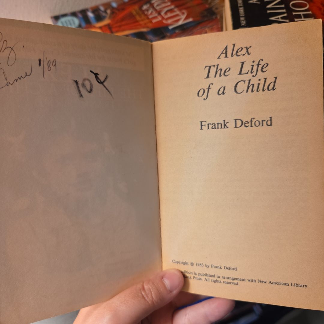 Alex The Life of a Child by Frank DeFord, Paperback | Pangobooks