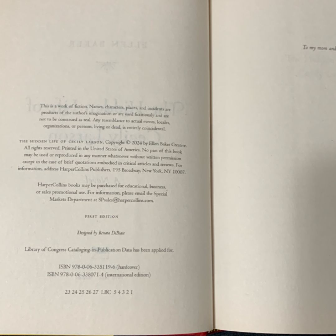 The Hidden Life of Cecily Larson (1st ed., new)
