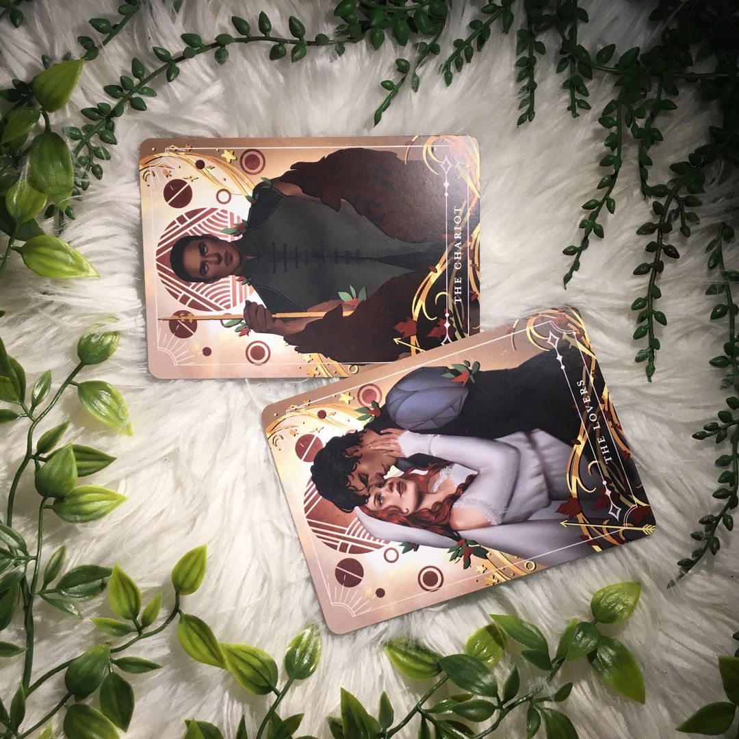 FairyLoot Tarot Cards The Lovers and Chariot (Poppy, Hawke and Kieran) From Blood and Ash 