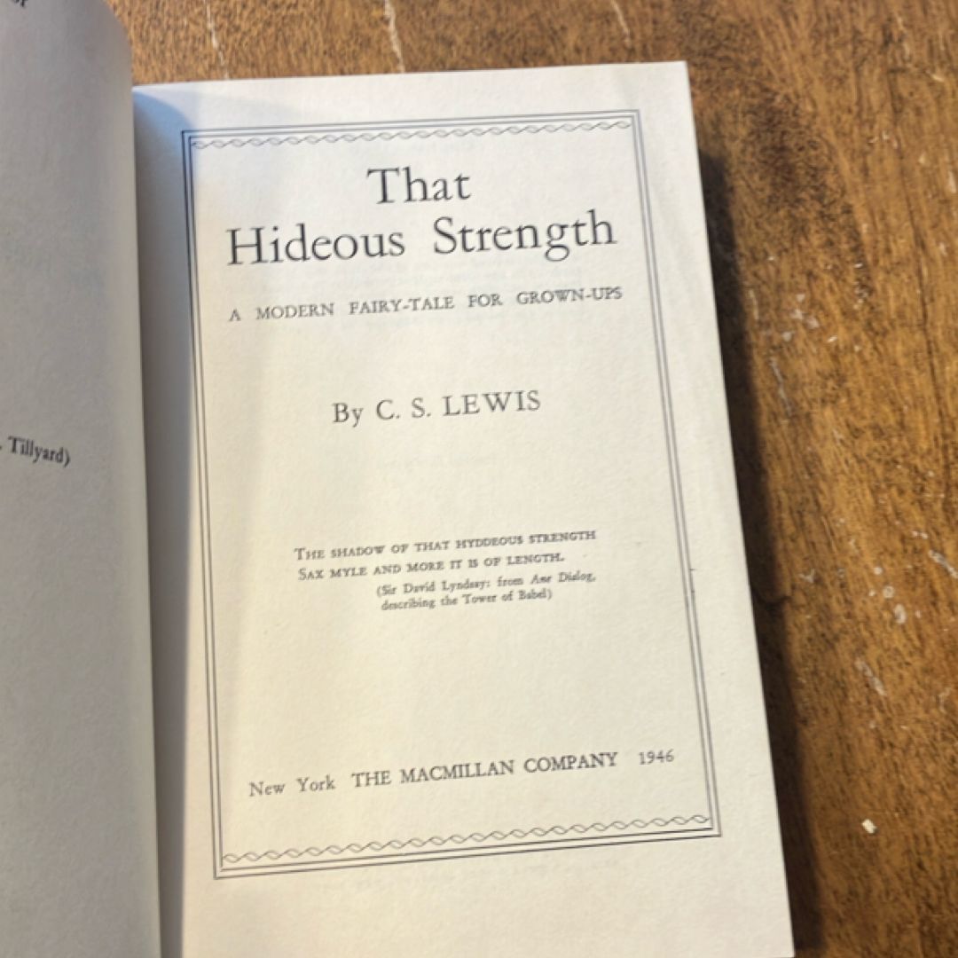 That Hideous Strength (1946)