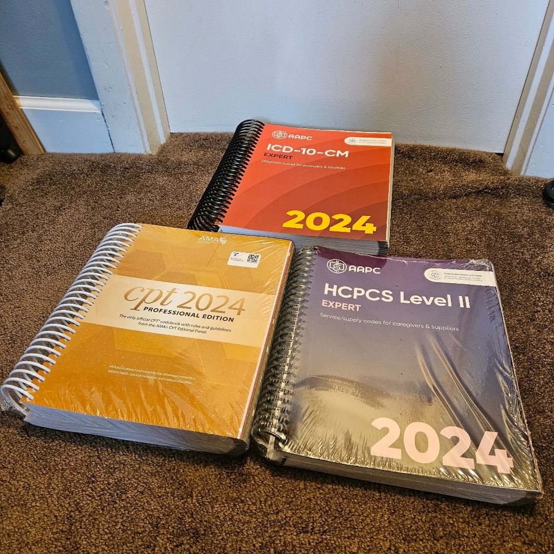 AAPC Medical Billing Coding Books 2024 ICD-10 CPT Codes HCPCS Level ll ...