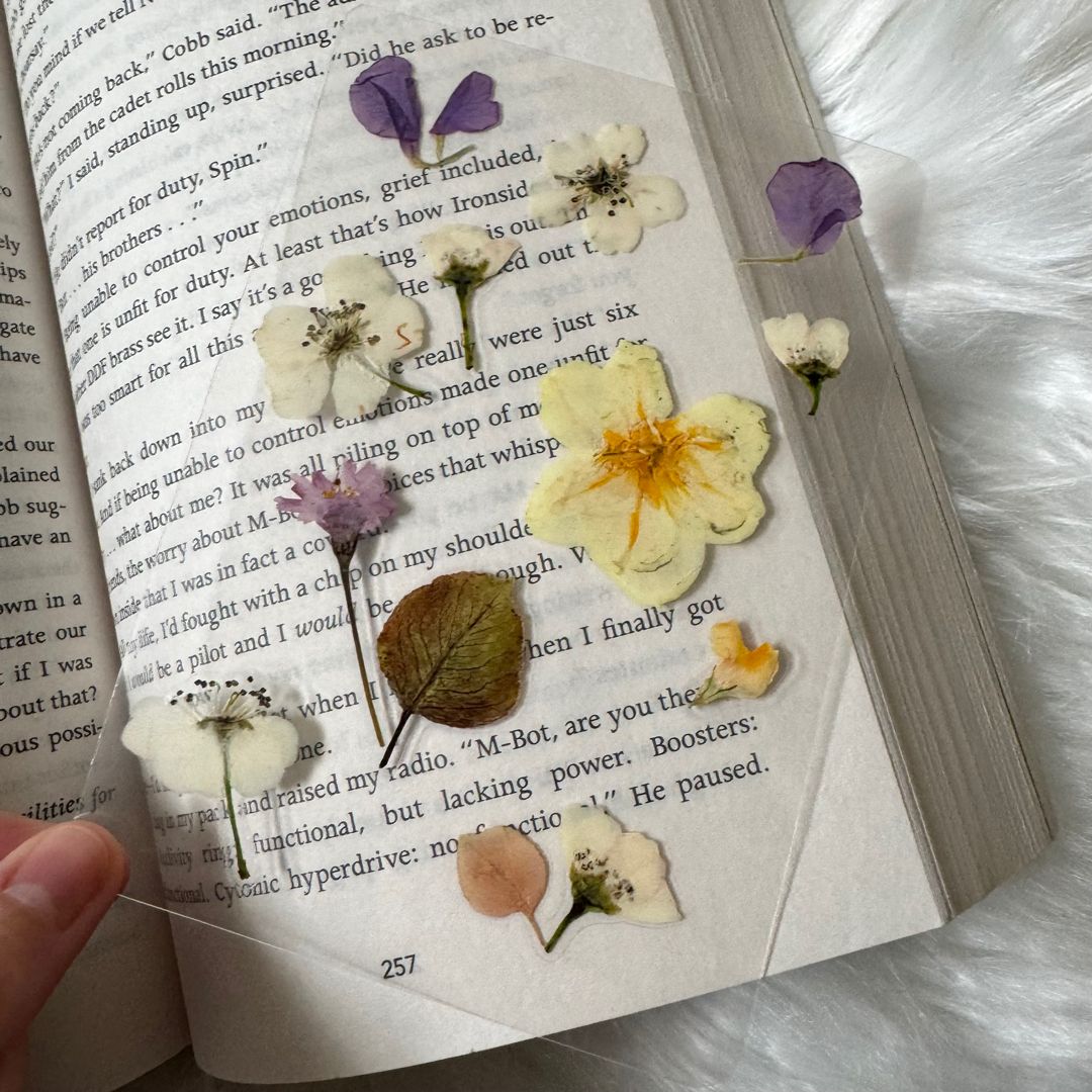 Handmade Real Mixed Flower Bookmark