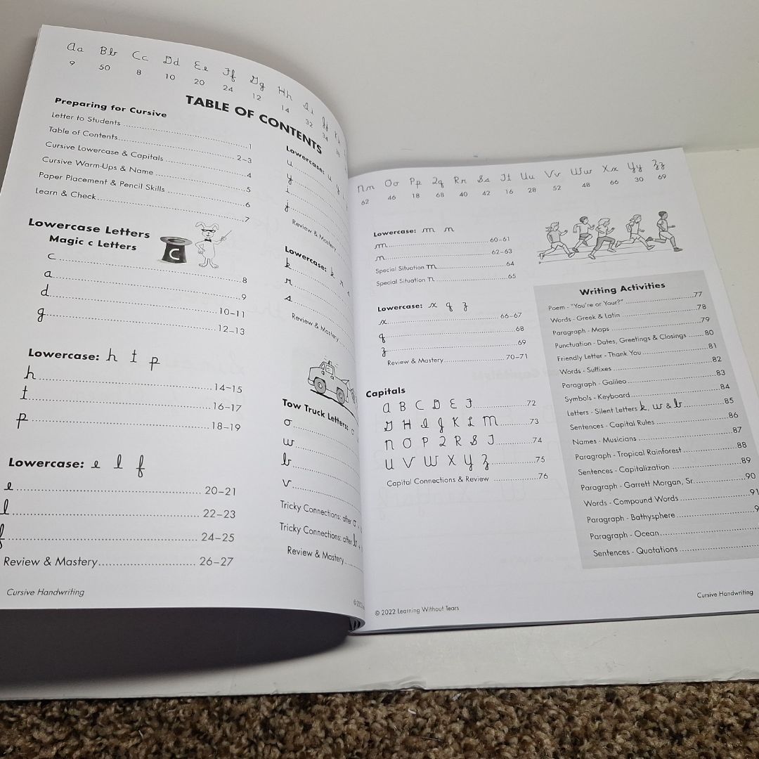 Cursive Handwriting by Learning Without Tears
