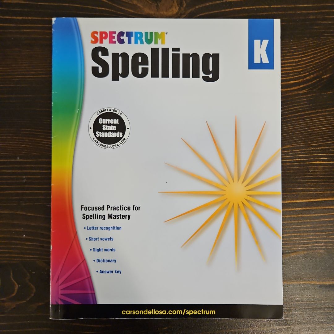 Spectrum Spelling, Grade K
