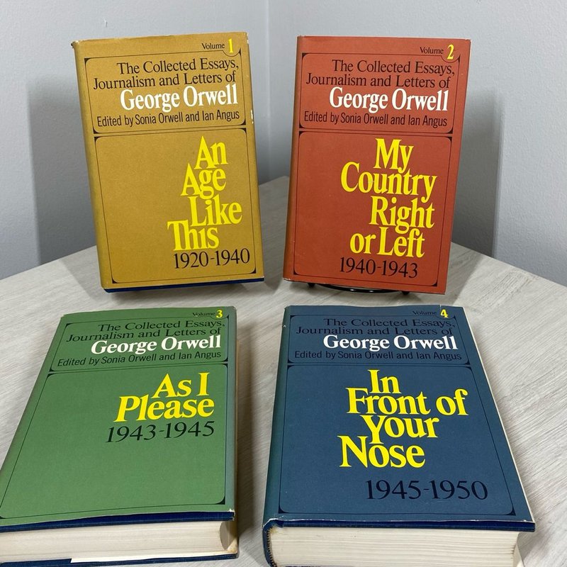 George Orwell Collected Essays Letters Vol 1-4 Harcourt 1968