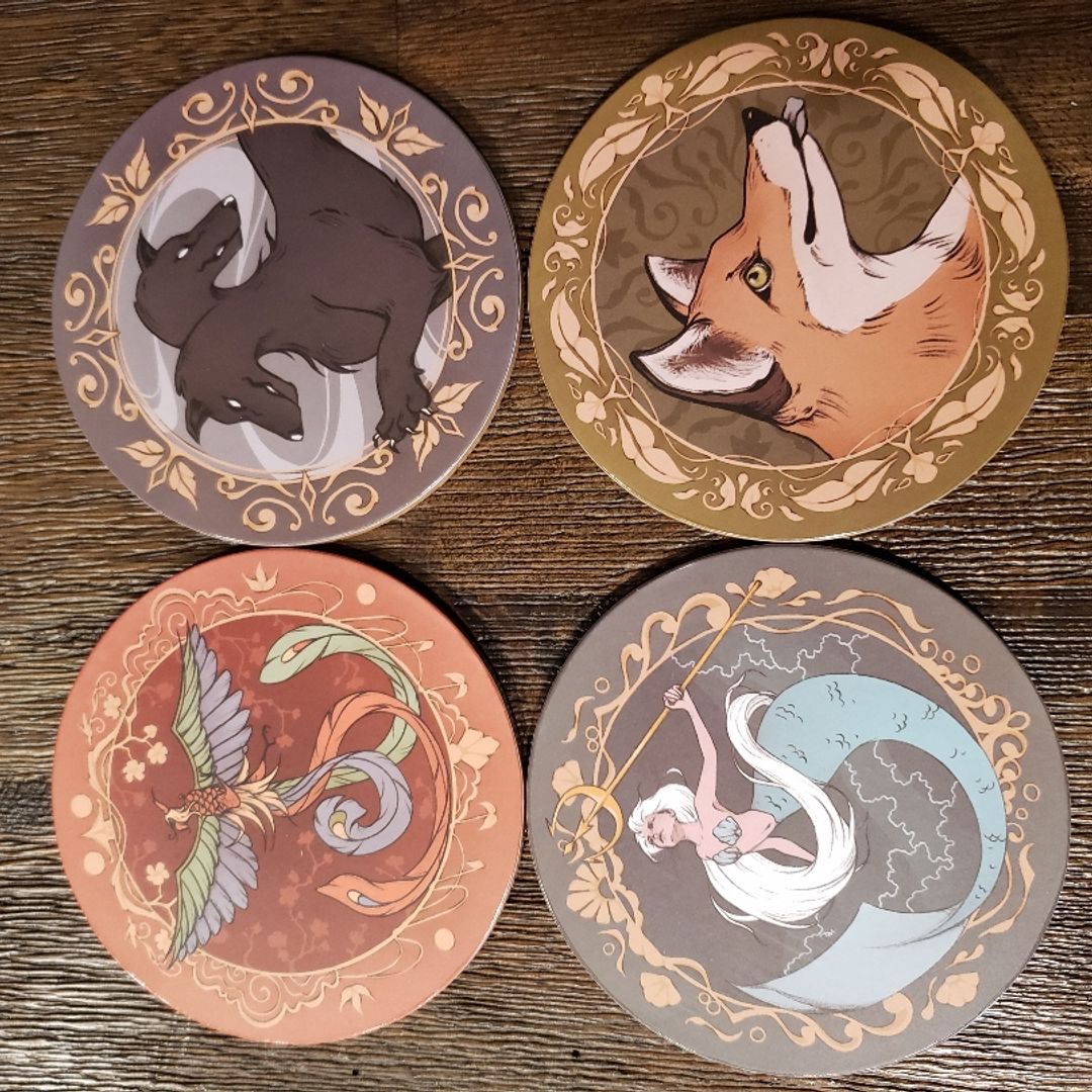 Fairyloot: Monster Family Crest Coaster Set (4pk)