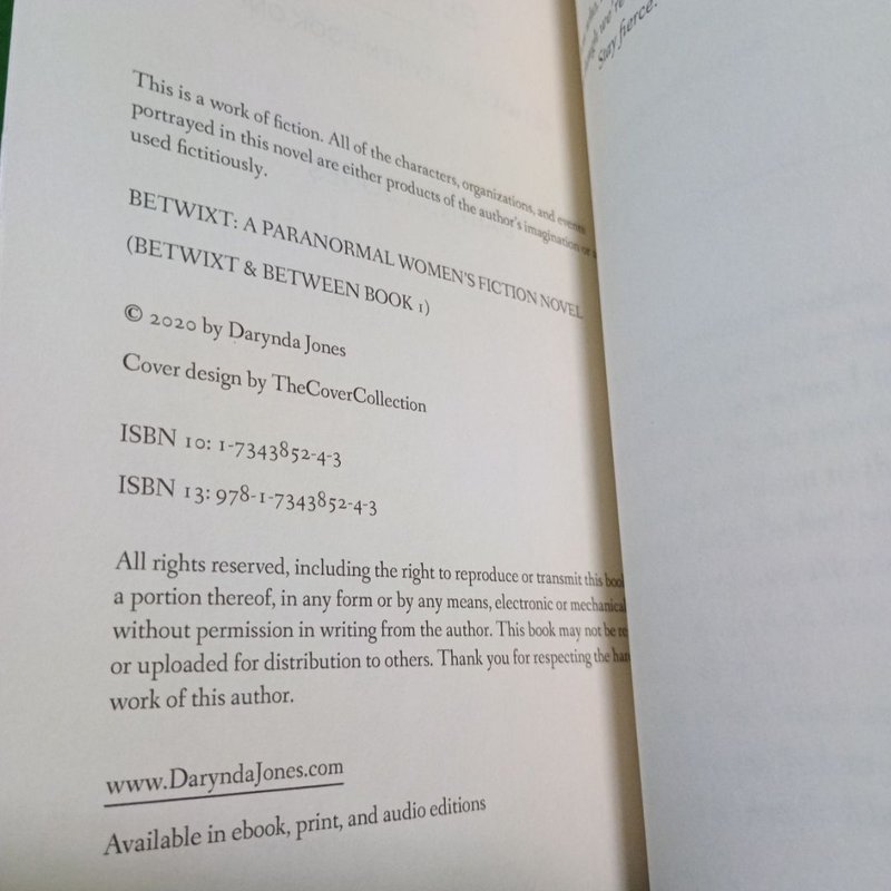 BETWIXT-A Paranormal Women's Fiction Novel