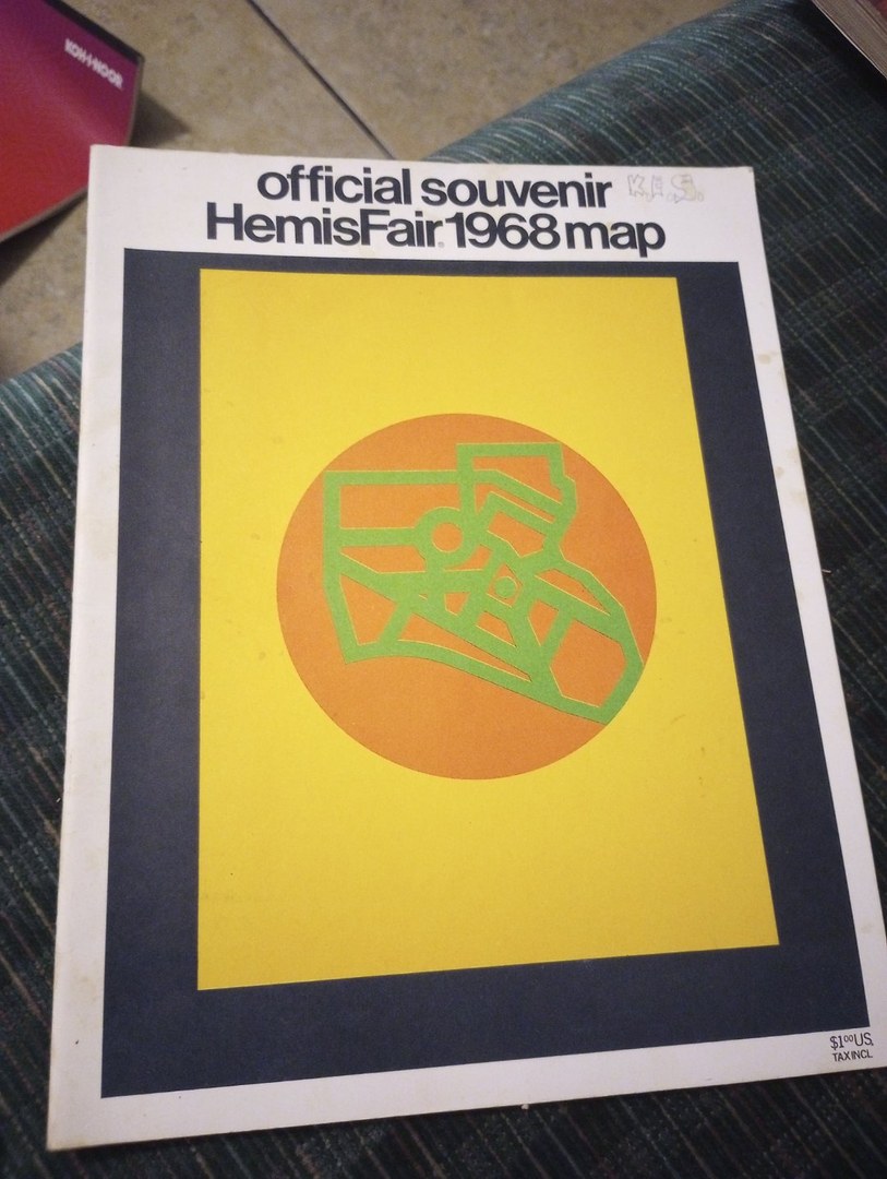 Official souvenir HemisFair 1968 Map