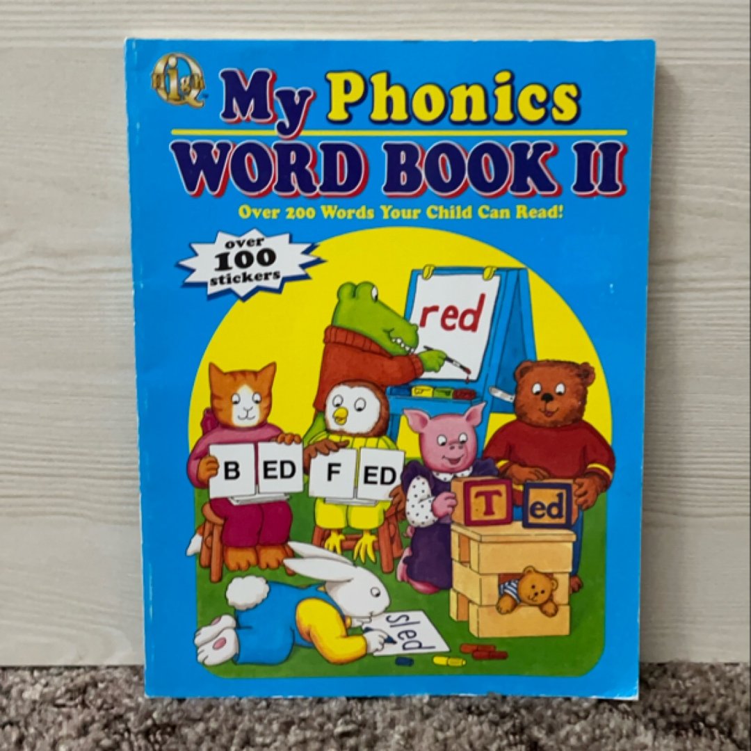 My Phonics Word Book II by Cass Hollander Paperback with Stickers Unused Book