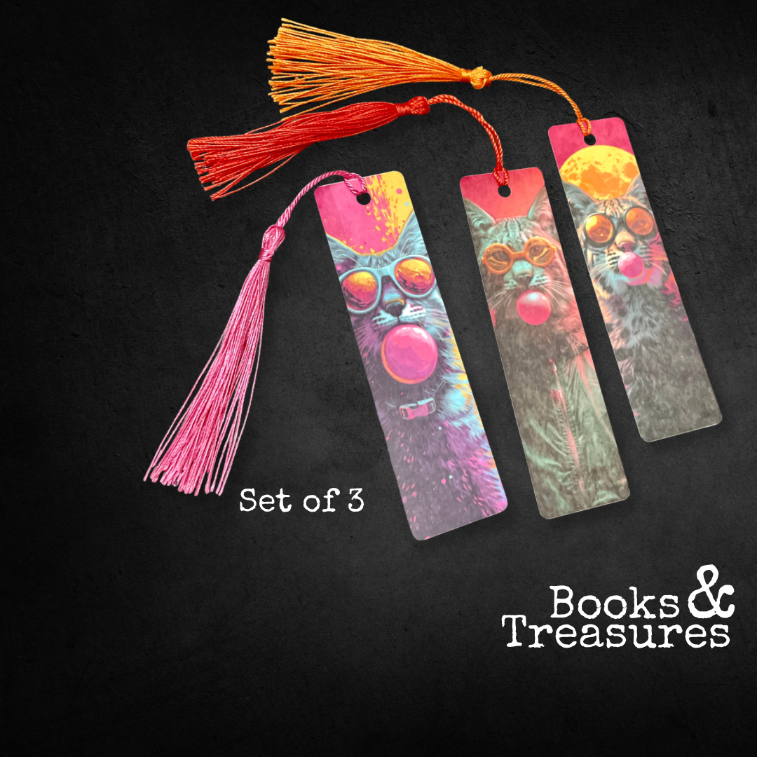 Pop Art Cat Metal Bookmarks