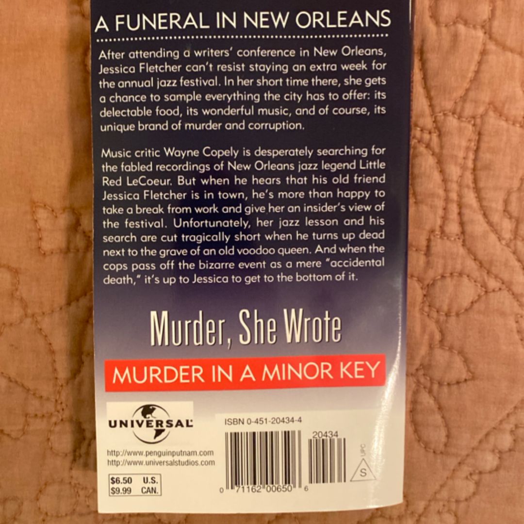 Murder, She Wrote: Murder in a Minor Key by Jessica Fletcher, Donald Bain