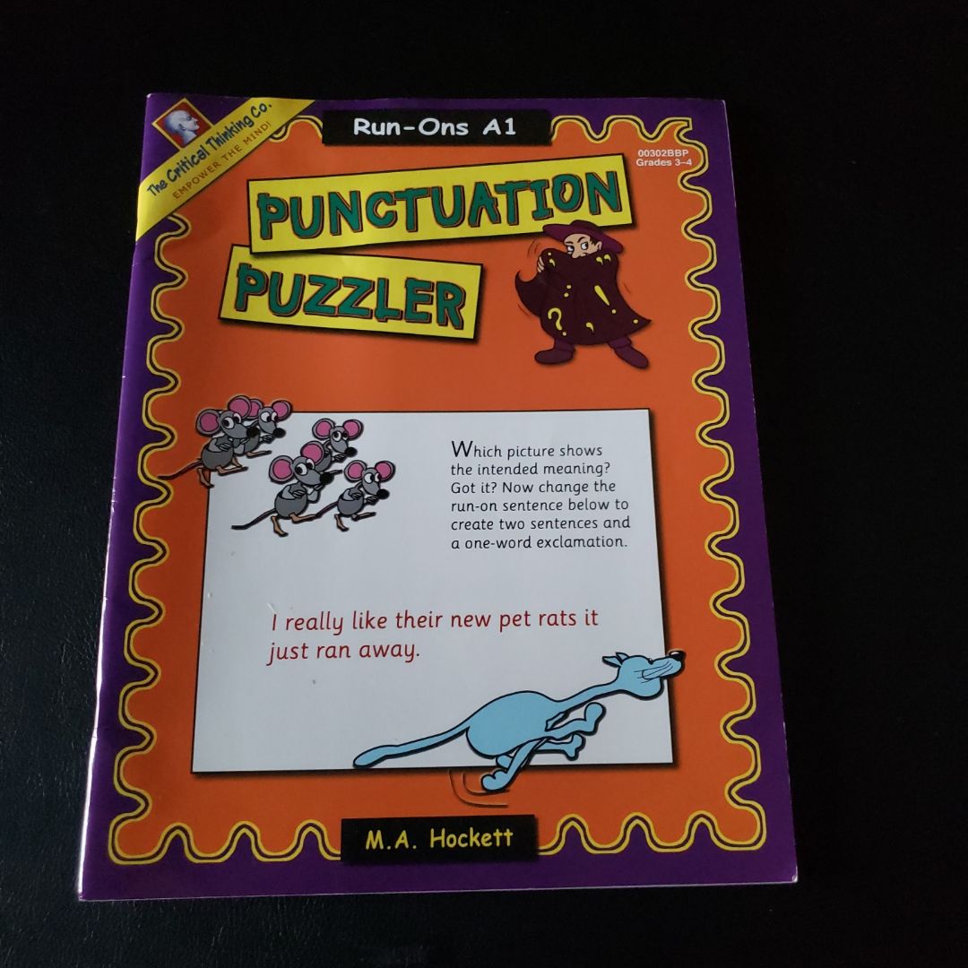 Punctuation Puzzler - Run-ons A1