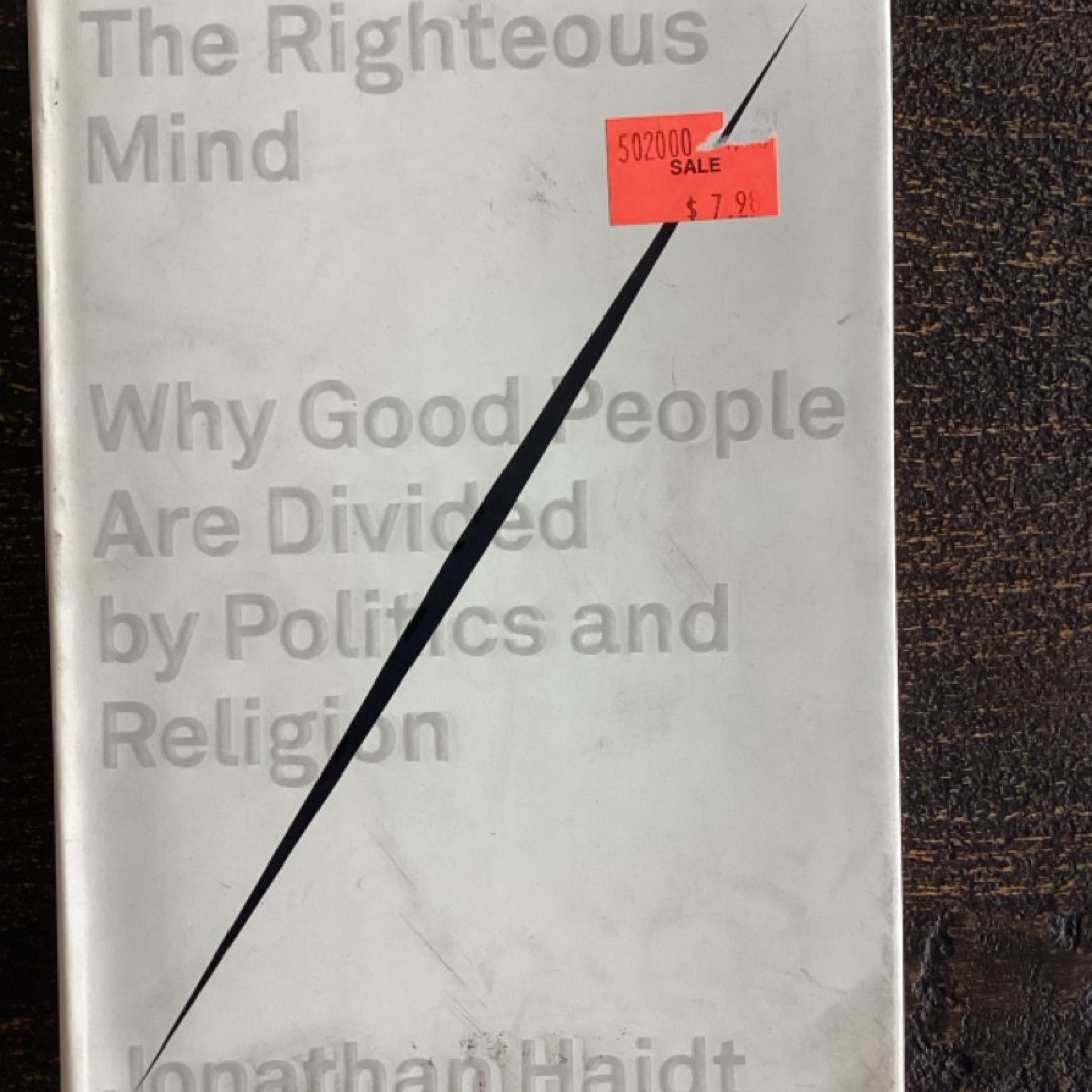 The Righteous Mind by Jonathan Haidt, Hardcover | Pangobooks