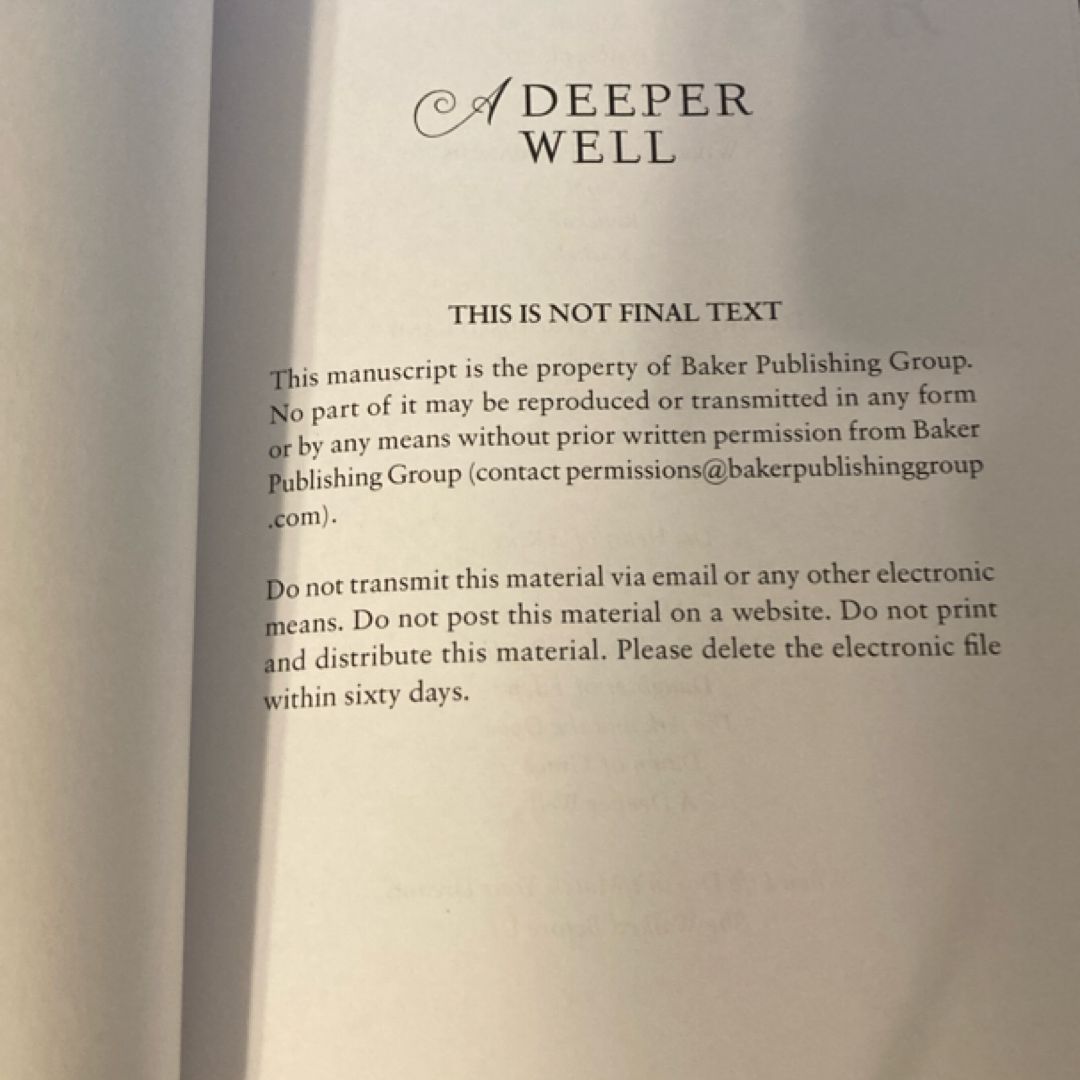 A Deeper Well