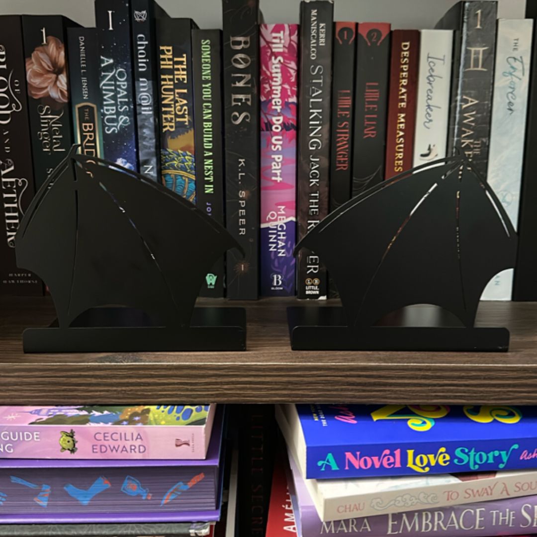 NEW The Bookish Box Wing Bookends