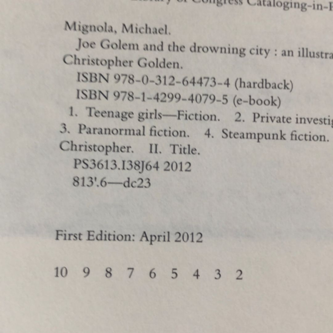 Joe Golem and the Drowning City