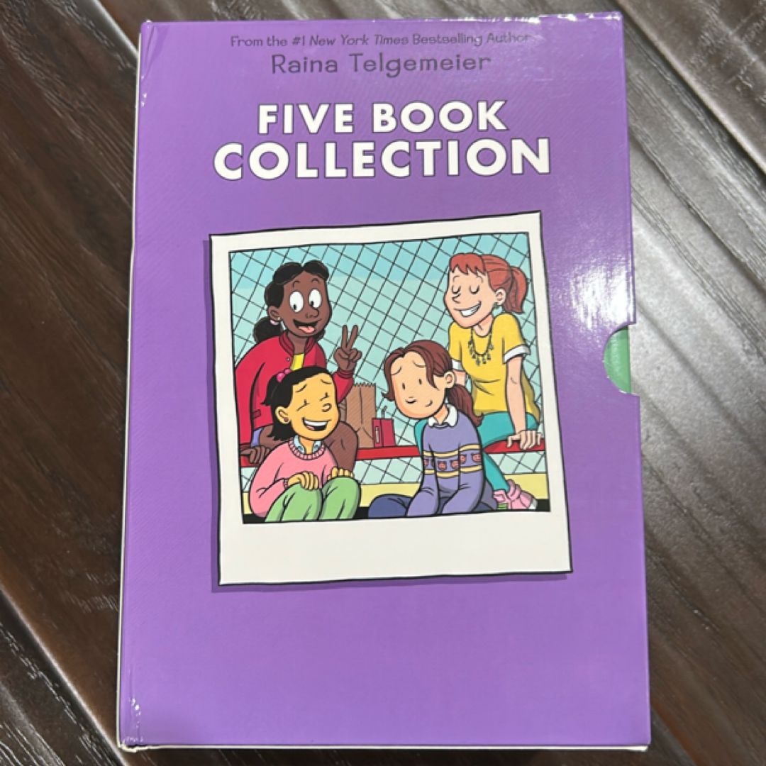 Raina Telgemeier Collection Box Set (Smile, Drama, Sisters, Ghosts, Guts)