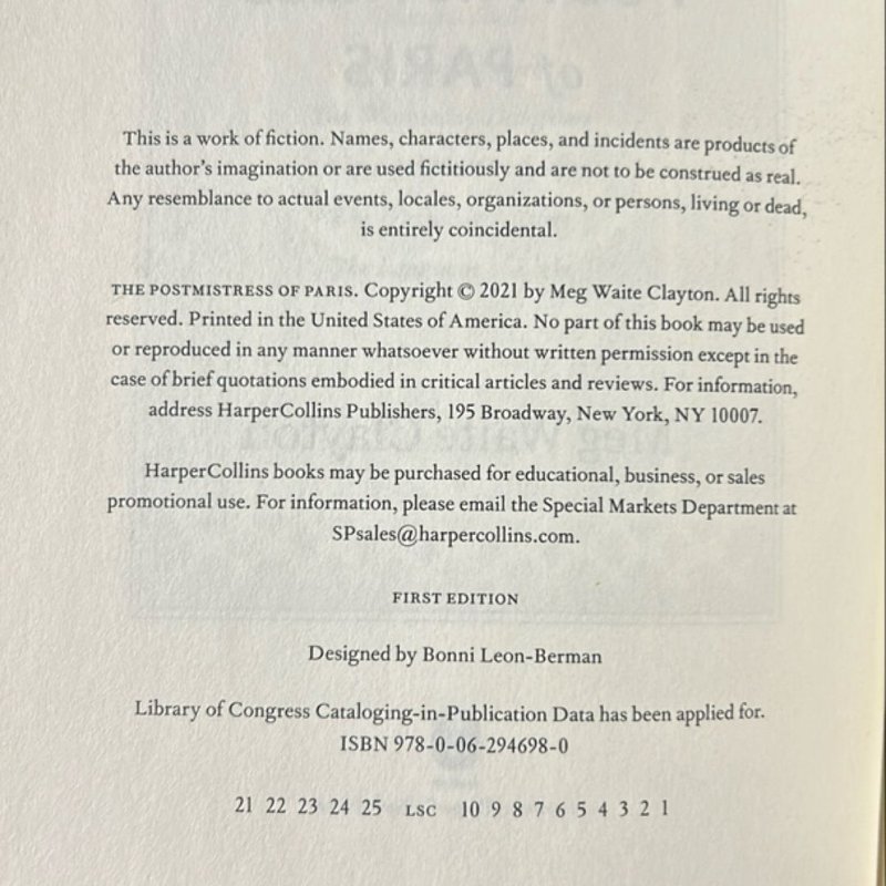 The Postmistress of Paris