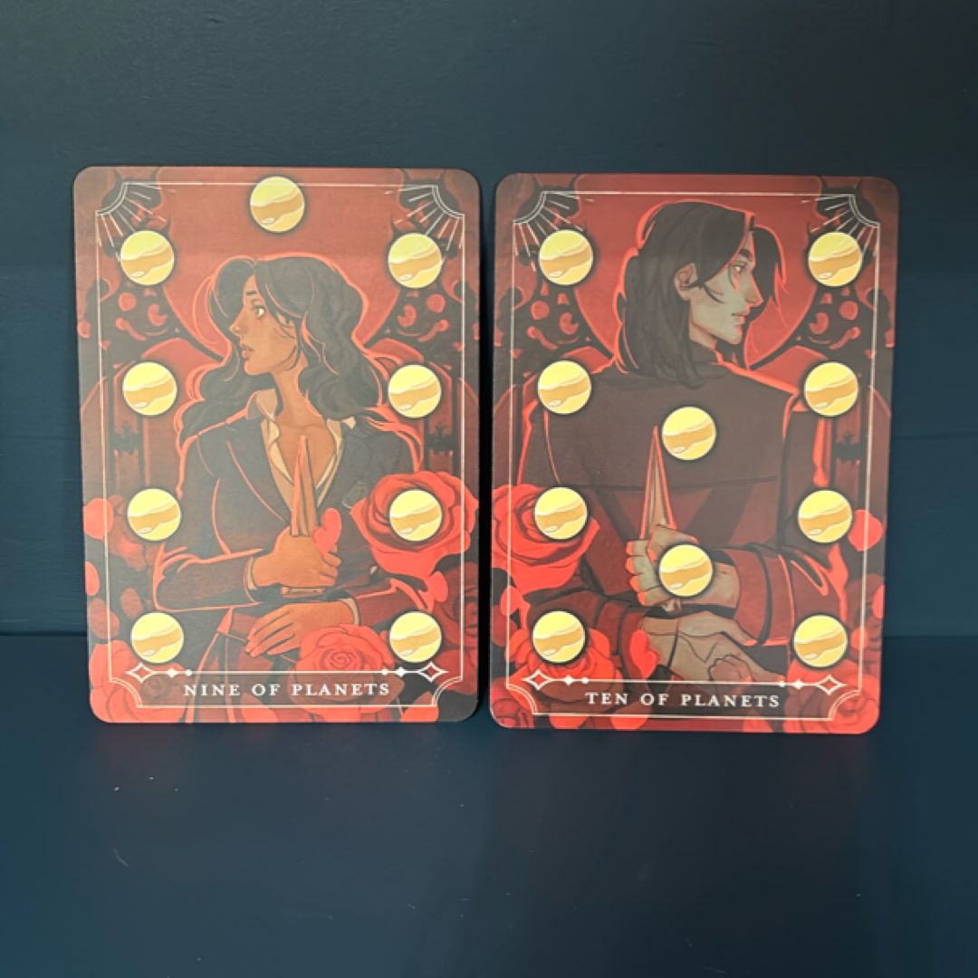 Fairyloot Tarot Cards Nine and Ten of Planets (Vampire Academy: Rosemarie | Dimitri)