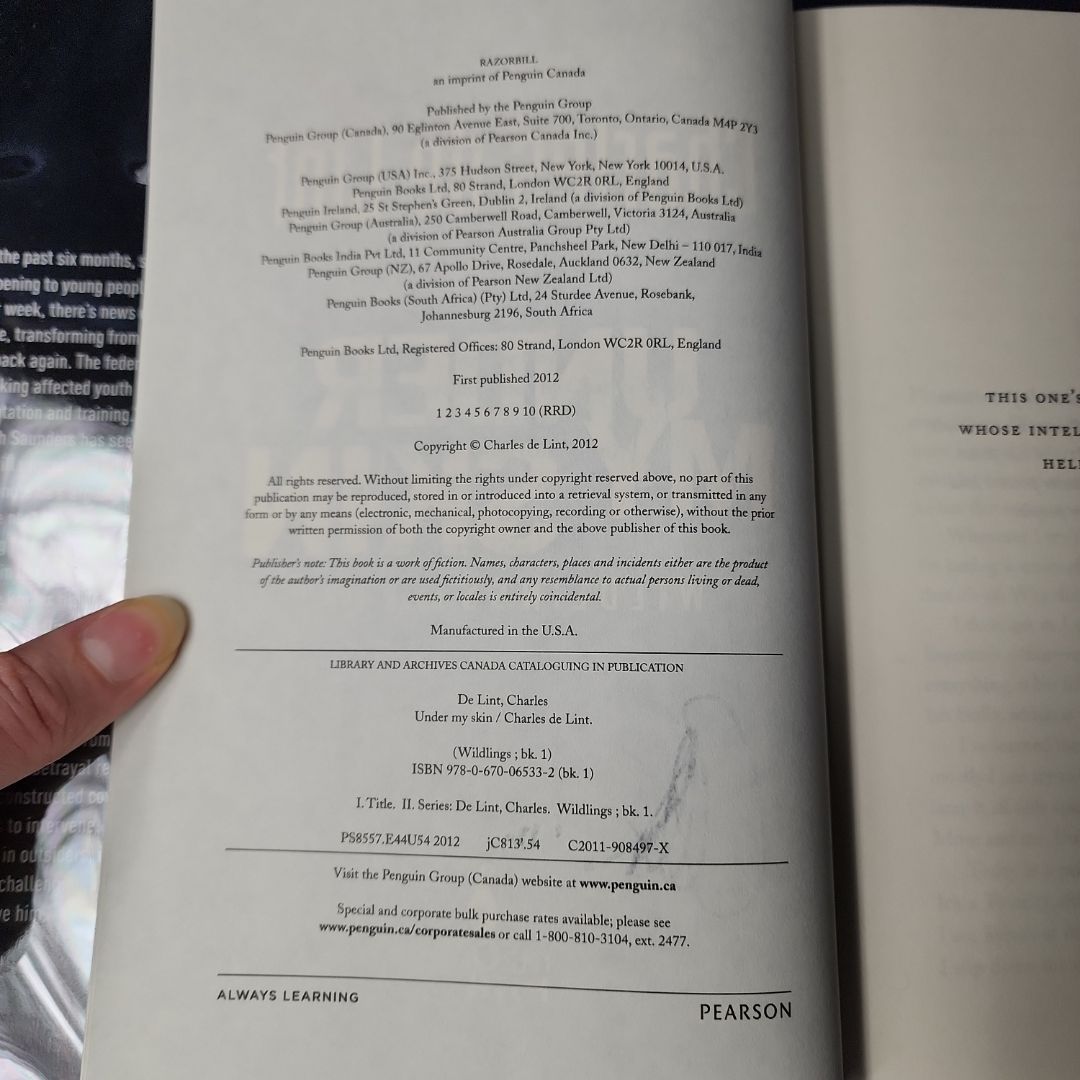 Under My Skin (Signed First ed.)