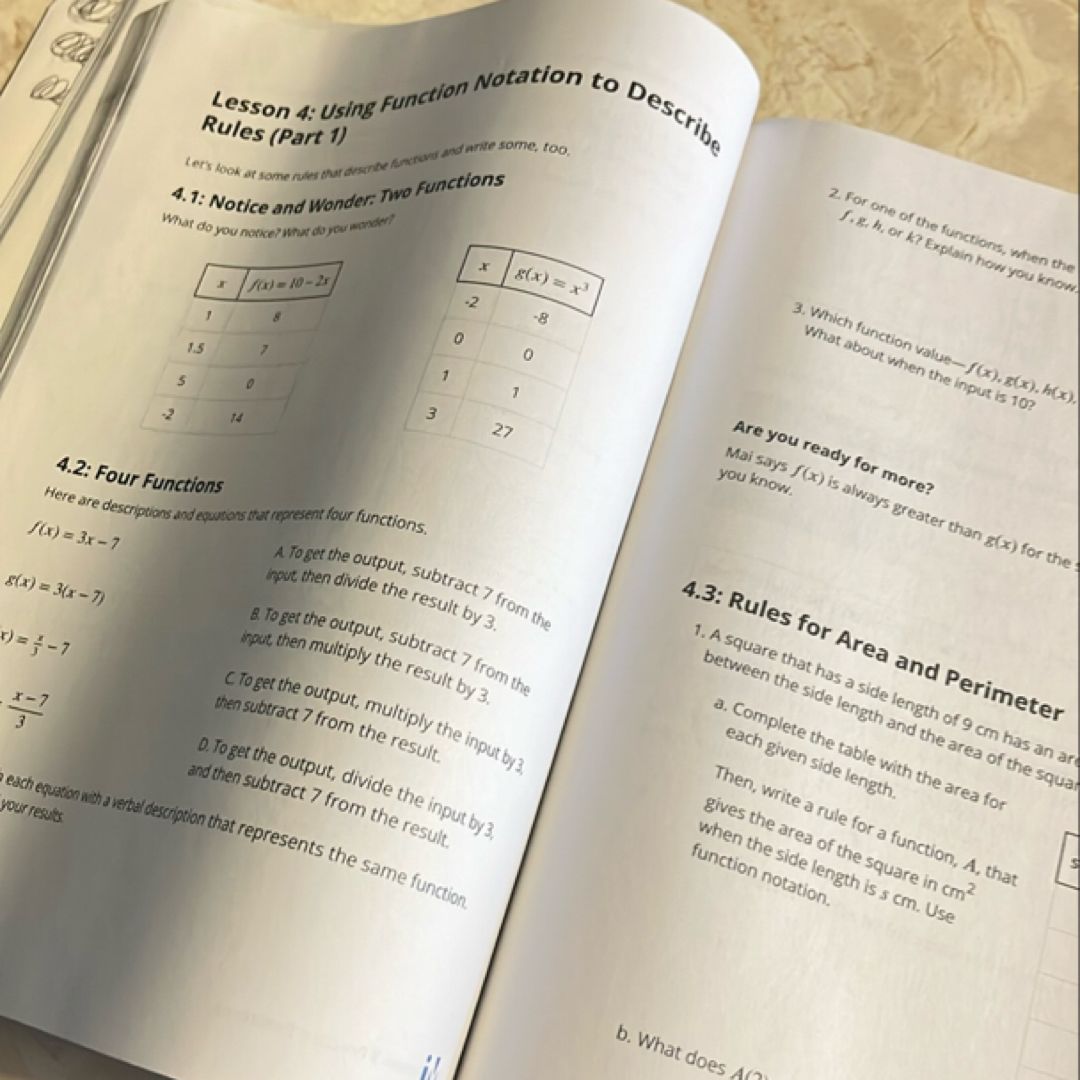 Illustrative Mathematics: Student Workbook Units 3-5 (Algebra 1) by ...