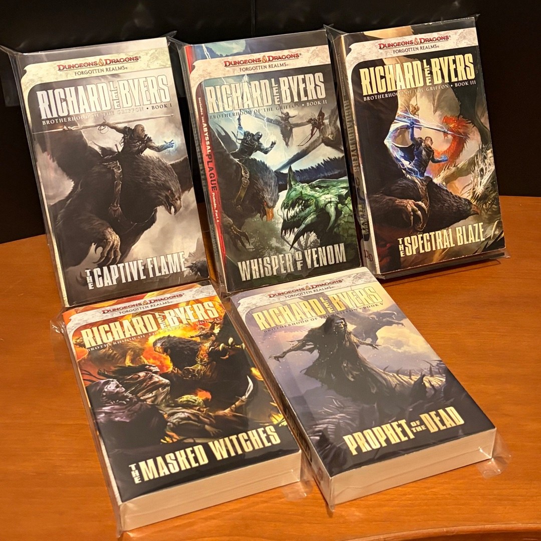 Forgotten Realms: Complete First Edition Brotherhood of the Griffon Series 1-5: The Captive Flame, Whisper of Venom, The Spectral Blaze, The Masked Witches, Prophet of the Dead
