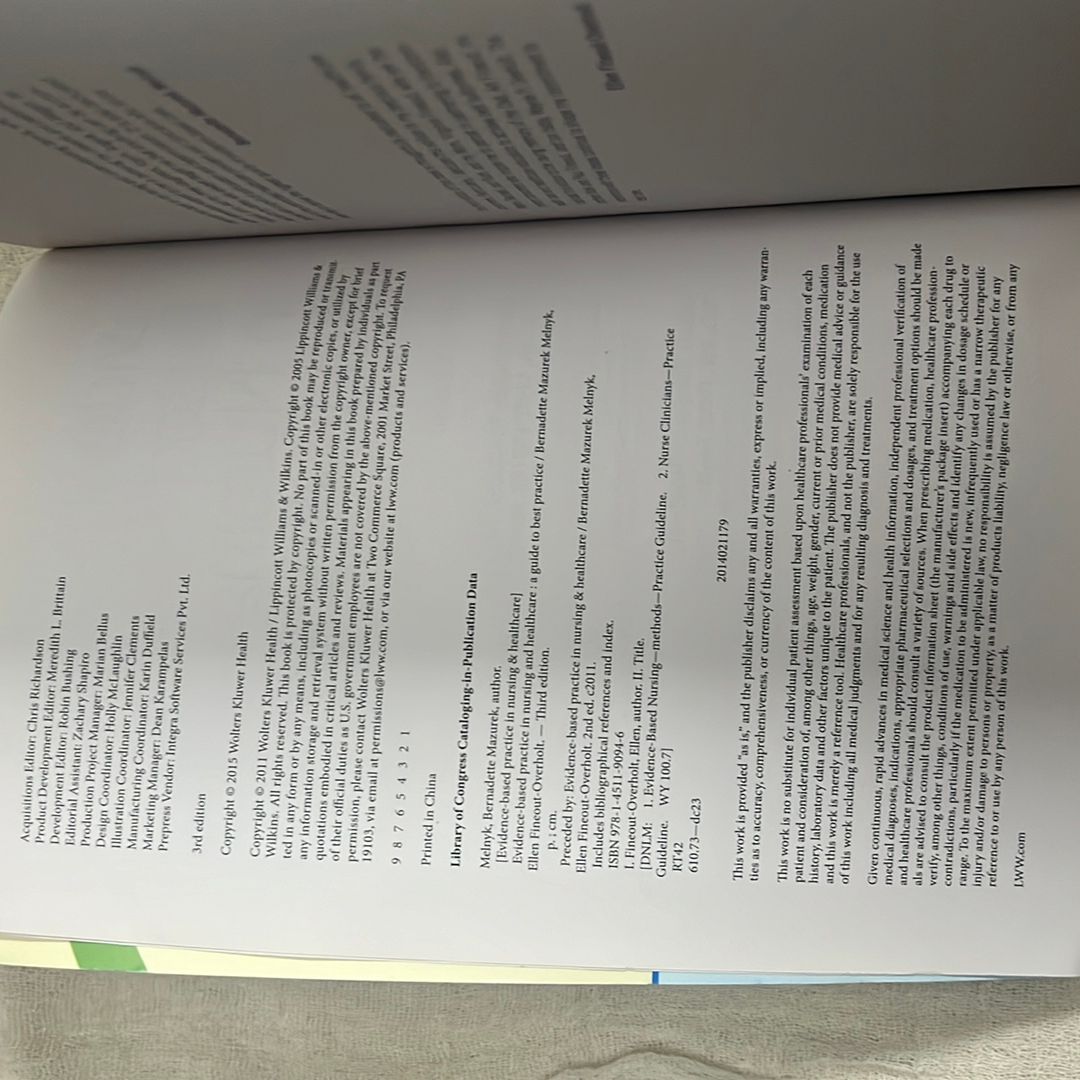 Evidence-Based Practice in Nursing and Healthcare