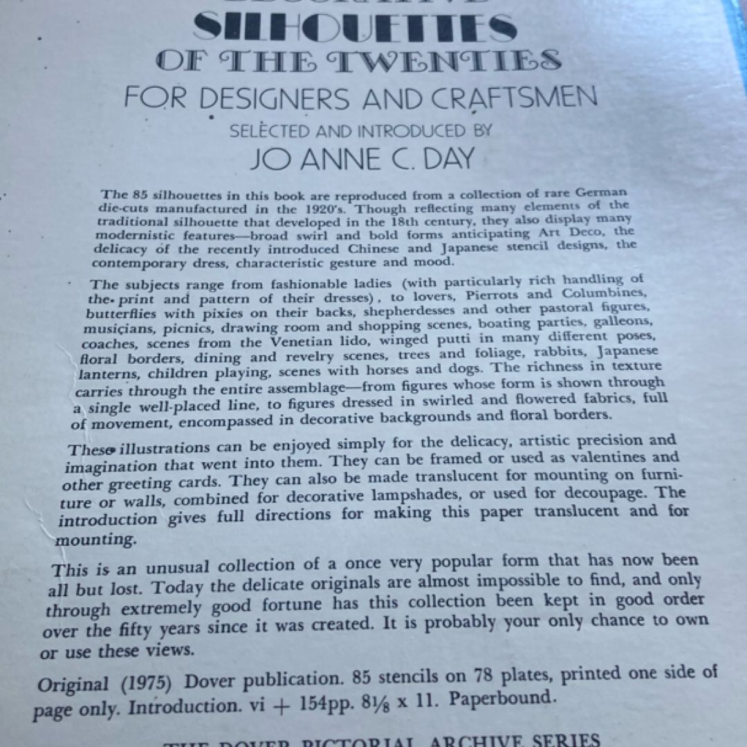 Decorative Silhouettes of the Twenties for Designers and Craftsmen