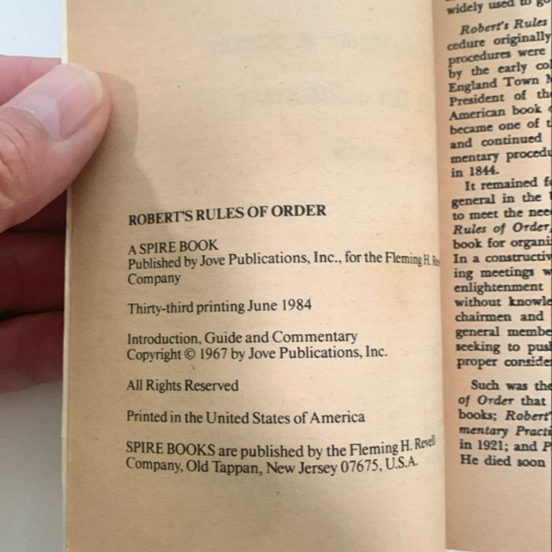 Robert’s Rules of Order