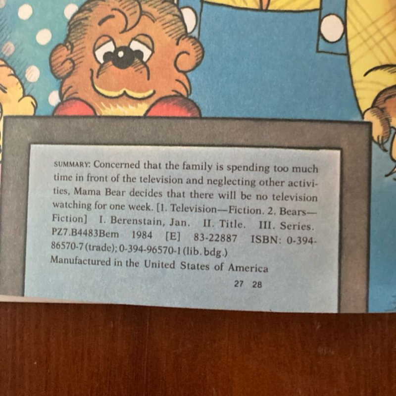 The Berenstain Bears and Too Much TV