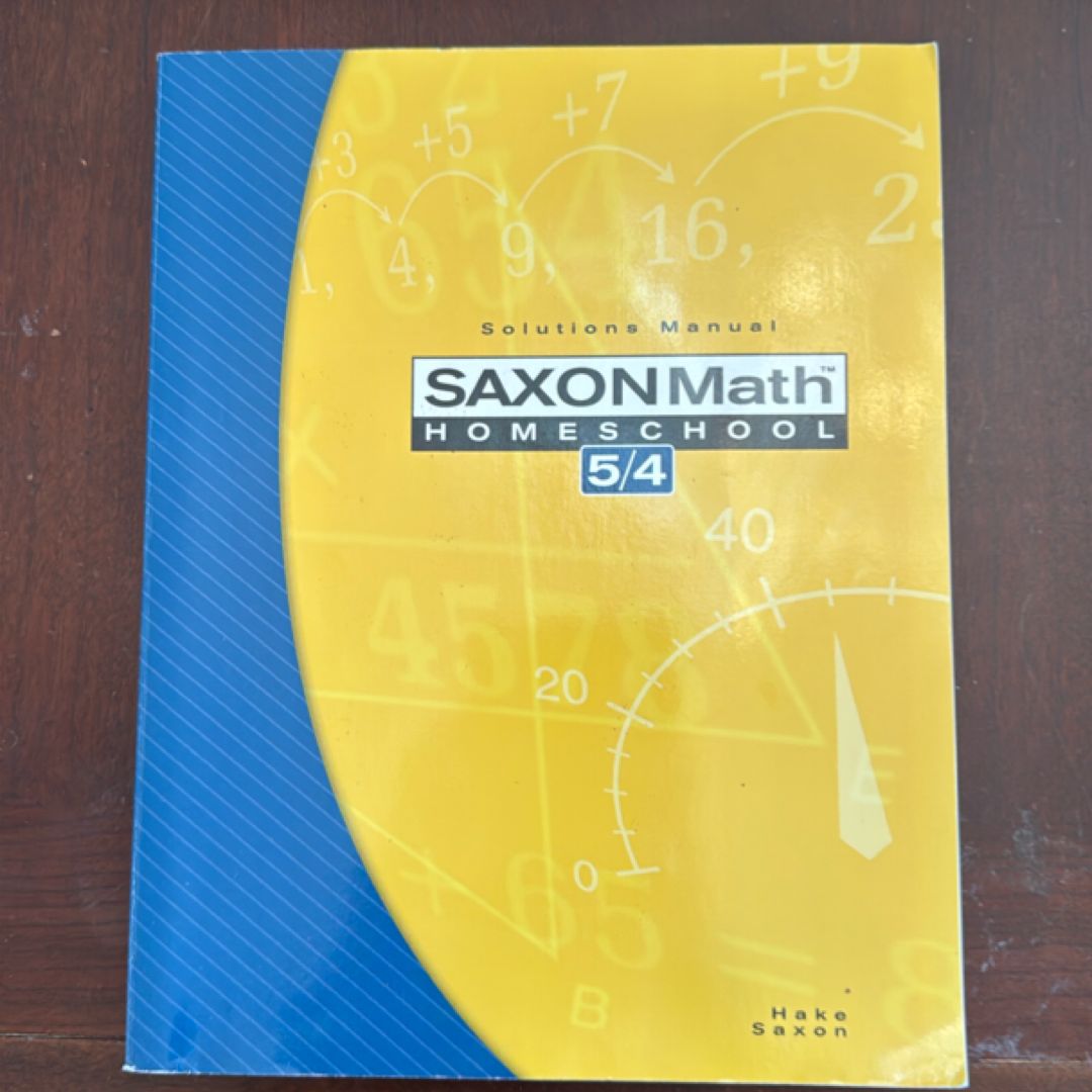 Saxon Math 5/4 Homeschool