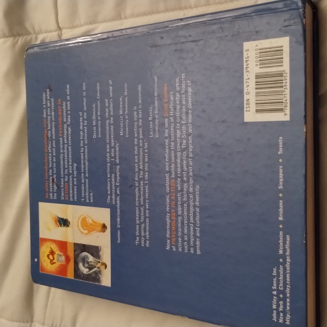 Psychology in Action - Chapters 1-16 by Karen Huffman, Mark Vernoy ...