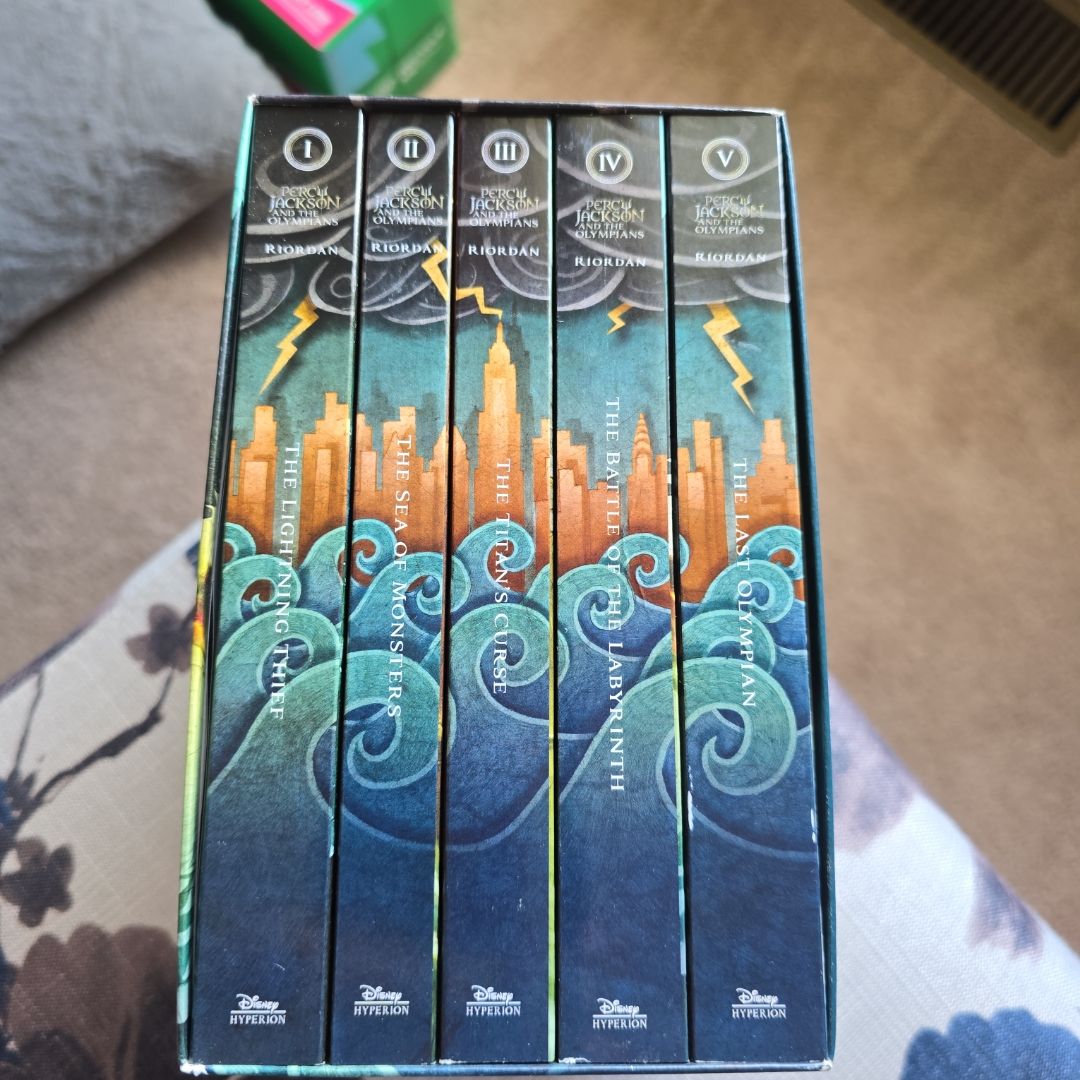 Percy Jackson and the Olympians 5 Book Paperback Boxed Set (w/poster)